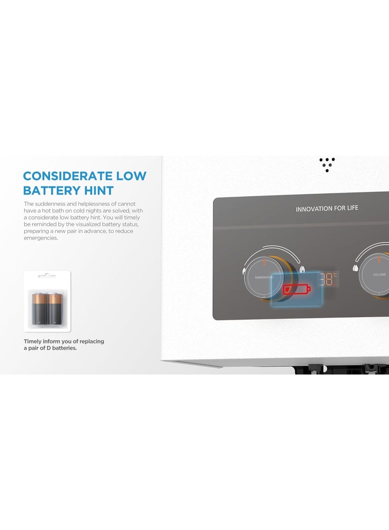 Media Midea Gas Water Heater - 10 Liters Capacity - Digital Display - White - Image 4